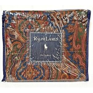 Ralph Lauren Elizabeth Paisley Window Valance Rich Jewel Tones Vtg USA Brianna